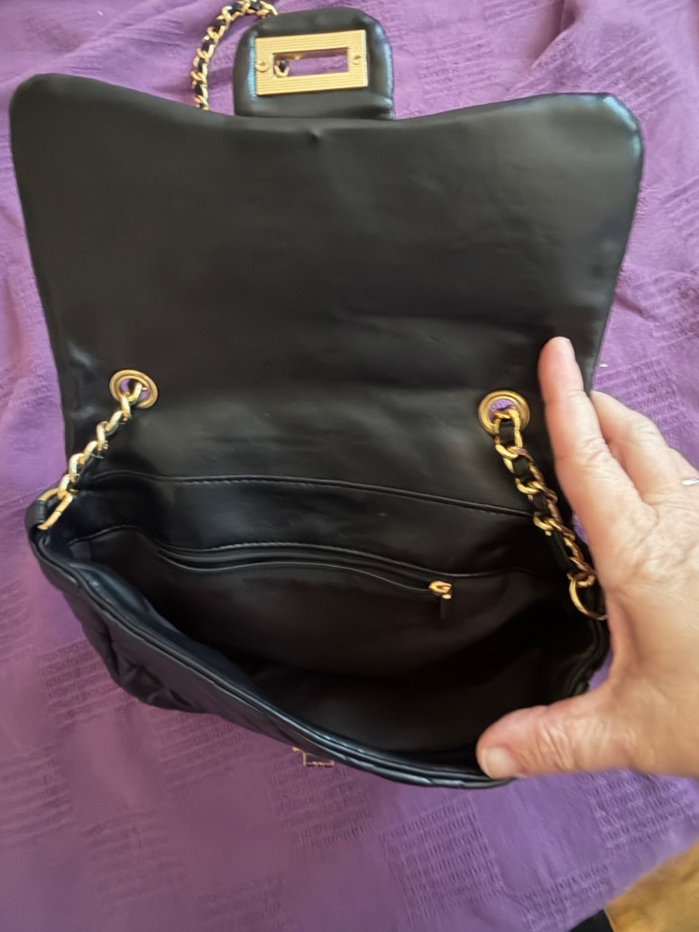Quilted black bag - Picture 5 of 5